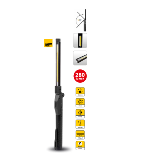 Folding Rechargeable Ultra Slim LED Inspection Light, Ceta Form - R10F-SLIM02