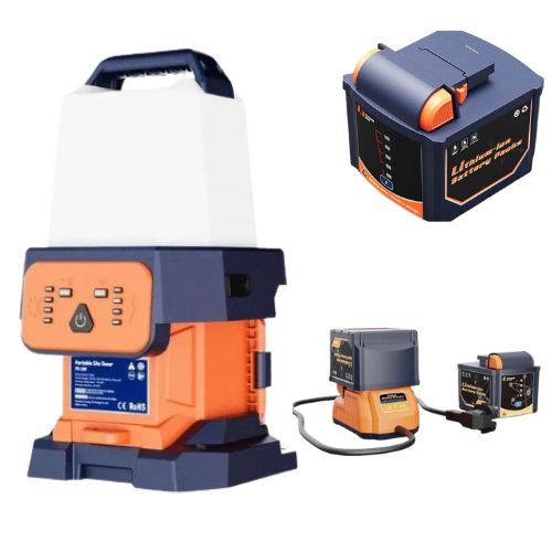 Power-2Go LED Work Light, High Output, 360-degree, 6,000 with Lithium-ion Battery Pack & Lithium Battery Pack Charger - PTG-PS-200Combo