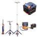 Power-2Go LED Lighting Tower, Portable, 360-Degree Coverage, Adjustable, 14,000 Lumens with Lithium Battery Pack & Lithium Battery Pack Charger - PTG-PL-300Combo