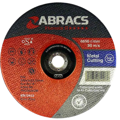 Abracs Phoenix Flat Met Cutting Discs, 350mm x 3.5mm x 25mm - Pack of 25, PH3503525FM