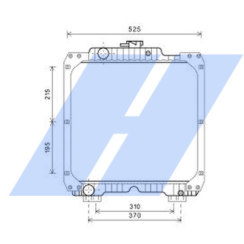 Radiator Compatible with New Holland, Model - TT 4.90, OE Ref - 84370572, Highway Automotive