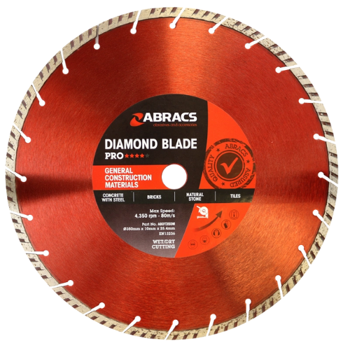 Abracs Diamond Blade GCM - PRO, 350mm x 10mm x 25.4mm, ABDT350M