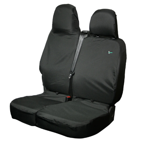 Nissan NV300 2014-2021 Folding LHD Double Passenger Seat Cover, Black - LHDTV02BLK_A3 - Town & Country