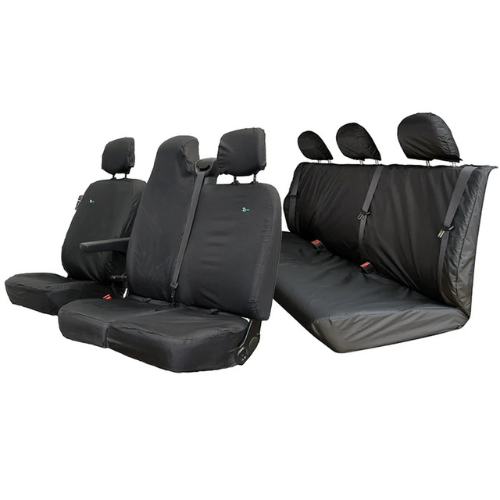 Seat Cover For Renault Trafic 2014 Onwards - 6 Seat Rear Set - Left Hand Drive, Town & Country - LHDTV04BLK