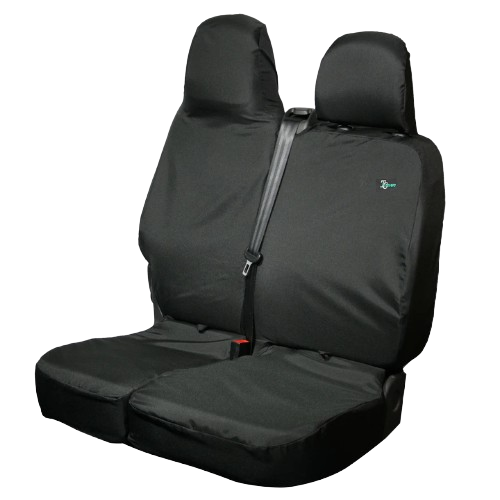 Seat Cover For Renault Trafic 2014 Onwards - Folding Double Passenger - Left Hand Drive, Town & Country - LHDTV02BLK