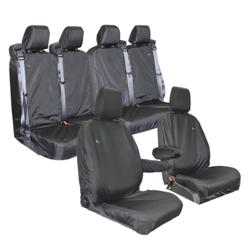 Seat Cover For Van, Ford Transit 2014 Onwards, Front & Rear Set, Town & Country - TCSBLK+TA5055+TCCBLK
