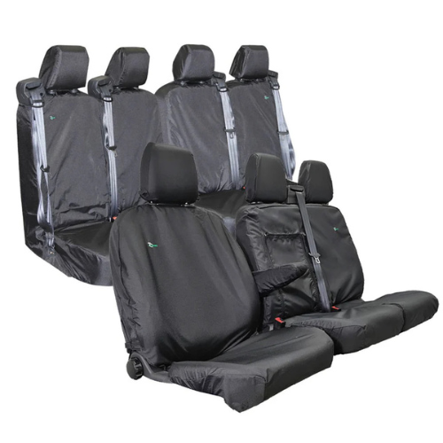 Seat Cover For Van, Ford Transit 2014 Onwards, Front & Rear Set, Town & Country - TCSBLK+TRD14BLK+TRC14BLK