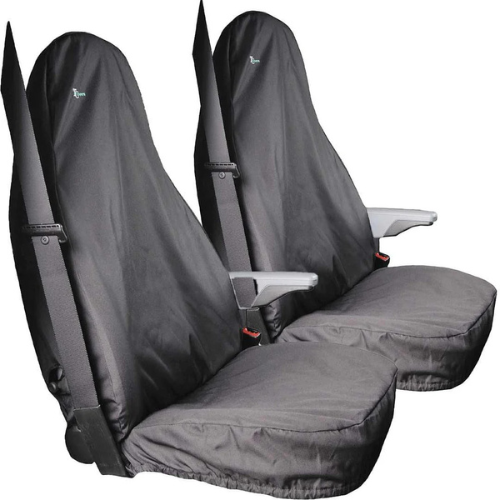 Seat Cover For Ford Transit Pre-2013 Front Single Passenger Seat, Town & Country - TRSBLK+TRSBLK
