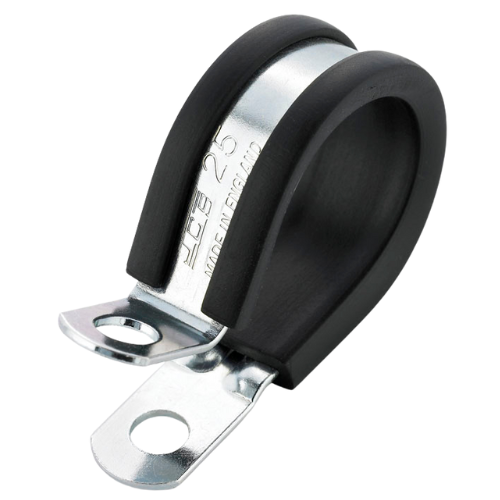 P-Clip Clamp - 40mm Closed Diameter, 304 Stainless Steel, M8, High Temperature Resistant Liner - Pack of 25, PNSH40BG