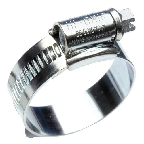 Hi-Grip Hose Clip - Zinc Plated, 350-380mm Adjustment Range - Pack of 5, HGZ380BP
