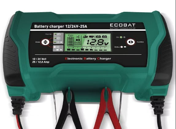 Ecobat Battery Charger 6/12V 1A - EBC25UK, 1 Year Warranty