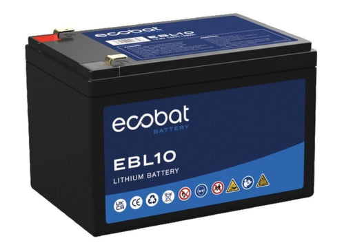 Ecobat Lithium – EBL10 Leisure Multi Purpose Battery, 12.8V 10Ah, 5 Years Warranty