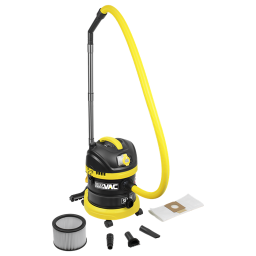 Sealey BuilderVac® Wet & Dry Vacuum Cleaner 15L Stainless Steel - Re-Boxed, Grade A, 12 Months Warranty