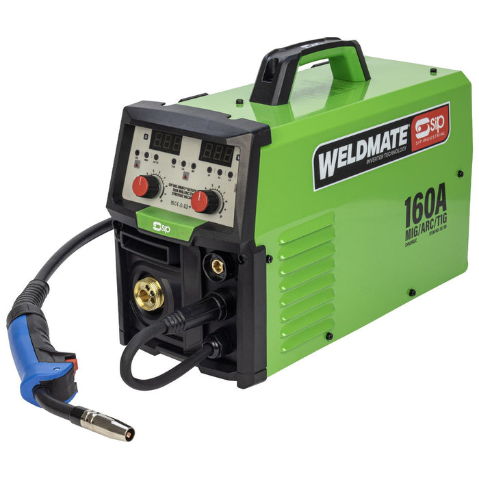 SIP 05738 WELDMATE® AUTOPLUS 160A MIG/ARC/TIG Synergic Inverter Welder, Ex-Showroom, Grade B, 12 Months Warranty