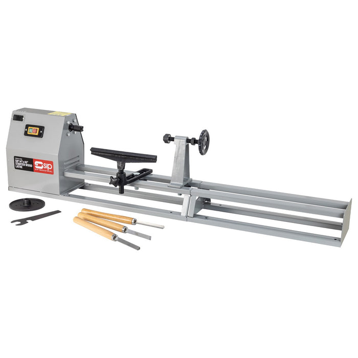 SIP 01458 14" x 40" Starter Wood Lathe w/ Chisel Kit, Re-Boxed, Grade A, 24 Months Warranty