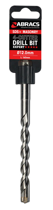 Abracs 8.0mm x 210mm SDS+ Masonry Drill Bit - 4 Cutter, DBCX080210