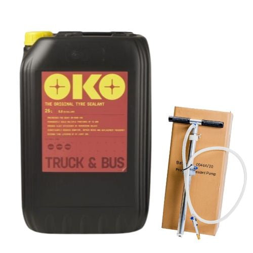 OKO 25L On Road Truck & Bus Tyre Sealant - OK009 & OKO Application Pump