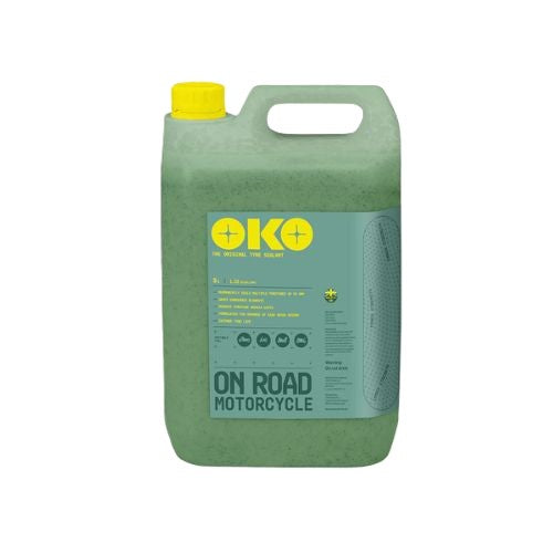 OKO OK016 On-Road Motorcycle Tubeless Tyre Sealant, 5L - Seals Up to 5mm