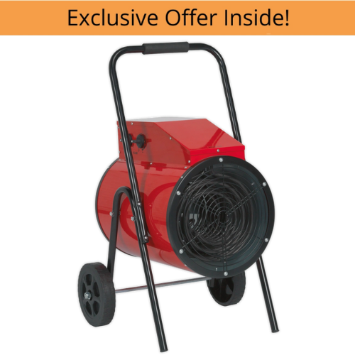 Sealey EH15001 Industrial Fan Heater 15kW 415V 3ph, Re-Boxed, Grade A, 12 Months Warranty