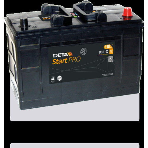 Deta DG1100 Start Pro Commercial Vehicle Battery 12V 110Ah Type 663, 2 Years Warranty