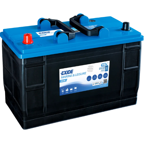 Exide ER550 Dual Leisure Battery 115Ah (Porta Power PP115) -12V 115Ah, 2 Years Warranty