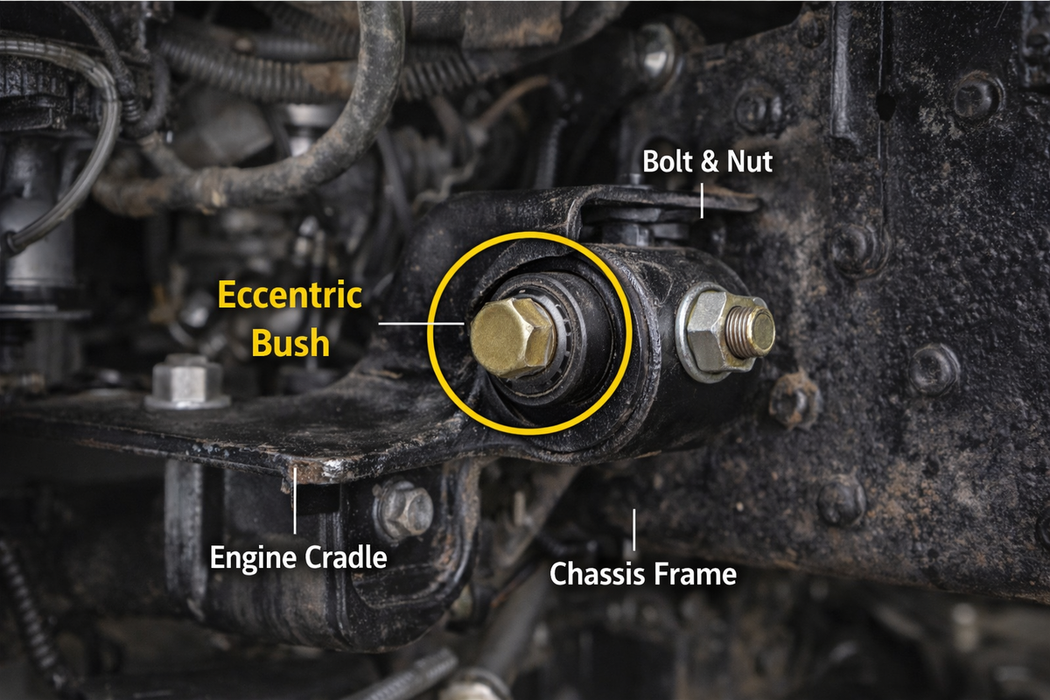Eccentric Bush for Engine Cradle Mounting – Off-Highway, Industrial & Marine Applications