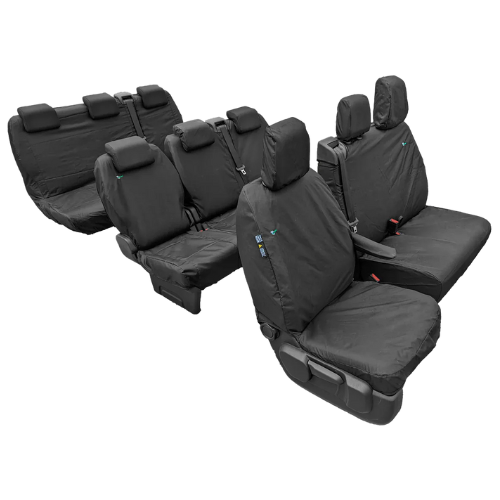 Peugeot Traveller Driver & Dbl Psgr Seat Cover Set, Black - CP01BLK+TA4416+TA4393+TA4409 - Town & Country