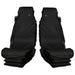 Truck Front Seat Cover Set, Driver & Passenger, Black - TRUSBLK+TRUSBLK - Town & Country