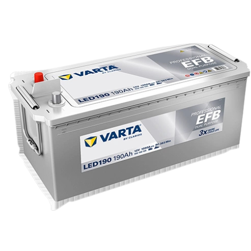 LED190 Varta Professional Dual Purpose EFB Battery 12V 190Ah - 930 190 105, 2 Years Warranty