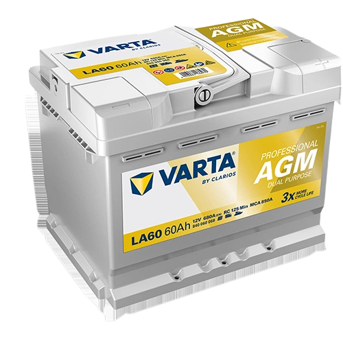 LA60 Varta Professional AGM Battery 12V 60Ah - 840060068, 2 Years Warranty