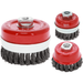Osborn Cup Brush 100mm M14 - Knotted Steel Wire 0.50mm, 8,500 RPM
