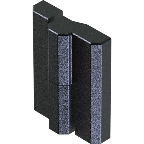 Lift Off Hinge with Threaded M5 Holes, Black Powder Coated Finish, Right Hand Operating, Size 64x50mm, Metrol - 2106-500-R10