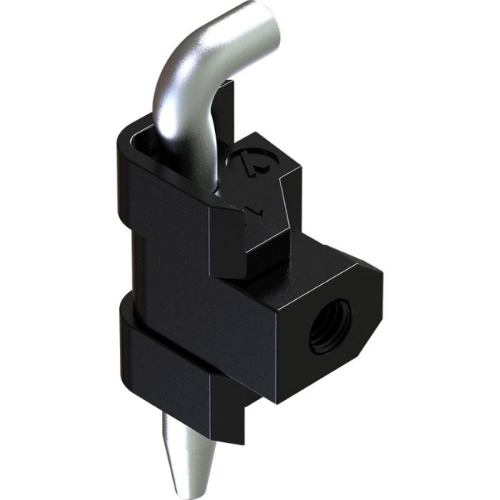 External Cabinet Hinge with M6 Stud, Black Powder Coated Finish, Panel Thickness 1.5mm, Metrol - 2305-15-20