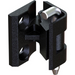 External Cabinet Hinge with 6.2mm Through Holes, Black Texture Powder Finish, Panel Thickness 2mm, Metrol - 2306-20-20