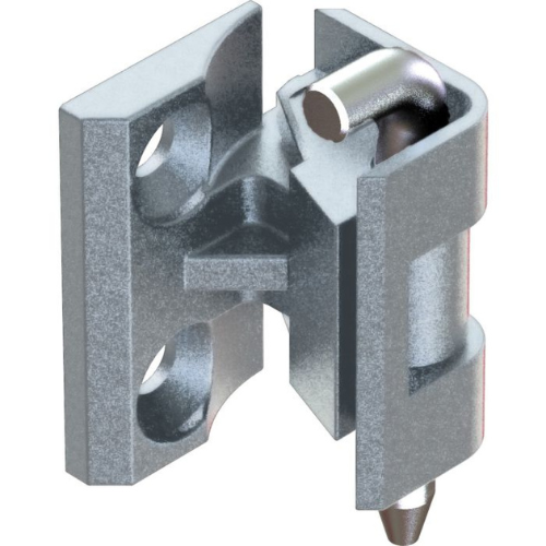 External Cabinet Hinge with 6.2mm Through Holes, Bright Chrome Finish, Panel Thickness 2mm, Metrol - 2306-20-30