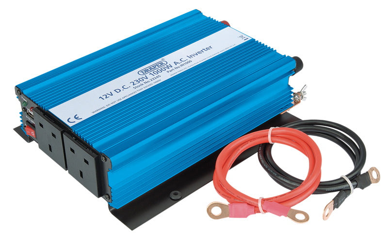 Draper 23245 12V DC-AC Inverter, 1000W
