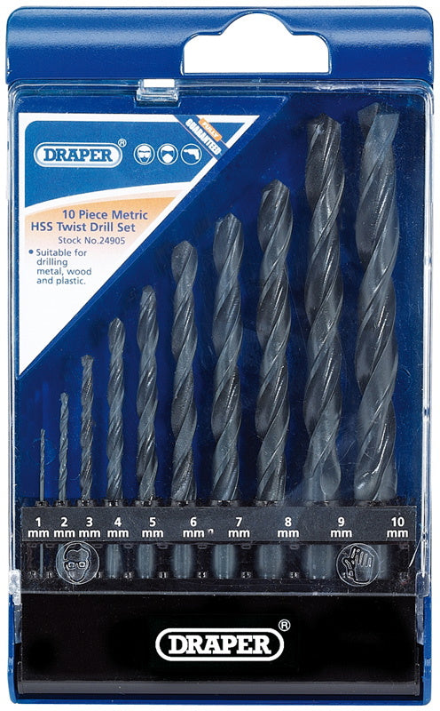 Draper 24905 Metric HSS Drill Set (10 Piece)