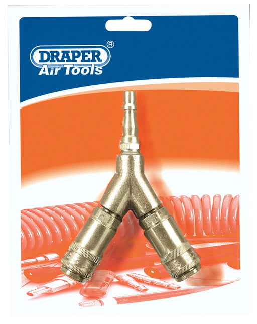 Draper 25855 PCL Twin Standard Coupling, 2 x Male Couplings, 1 x Tailpiece