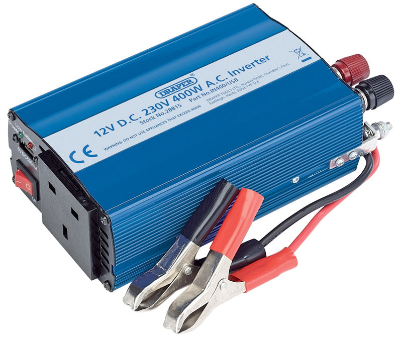 Draper 28815 12V DC-AC Inverter, 400W