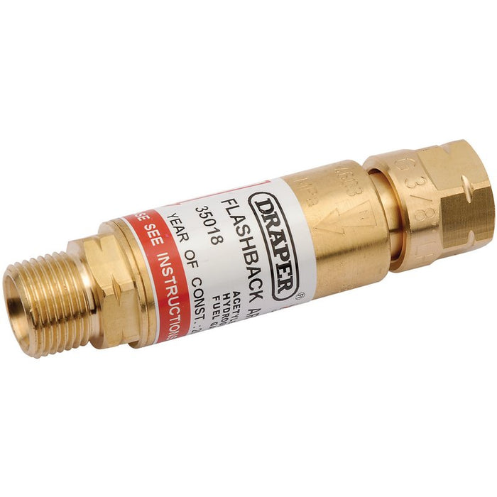 Welding In-Line Fuel Flashback Arrestor, 35018, Draper