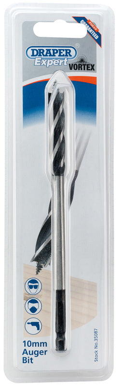 Draper 35087 4 Fluted Auger Bits, 10 x 165mm
