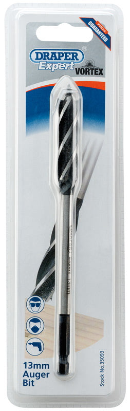 Draper 35093 4 Fluted Auger Bit, 13 x 165mm