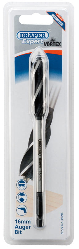 Draper 35096 4 Fluted Auger Bit, 16 x 165mm