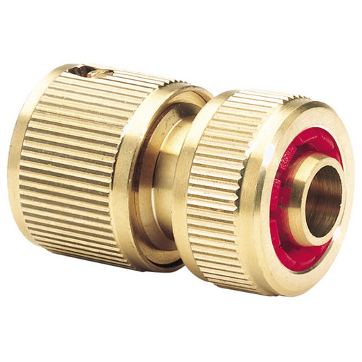 Draper 36202 Brass Hose Connector with Water Stop, 1/2"