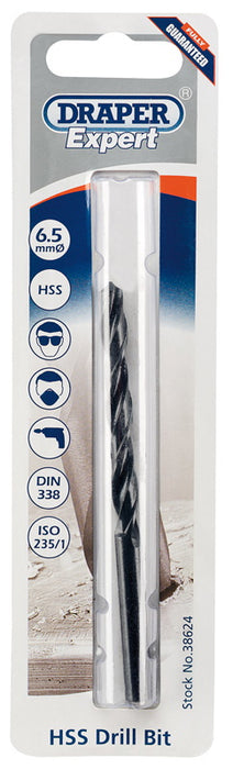 Draper 38624 HSS Drill Bit, 6.5mm