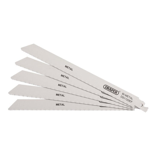 Draper 38631 Bi-metal Reciprocating Saw Blades for Metal Cutting, 225mm, 18tpi (Pack of 5)