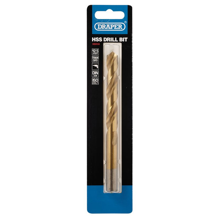 Draper 38858 HSS Titanium Drill Bit, 12.5mm