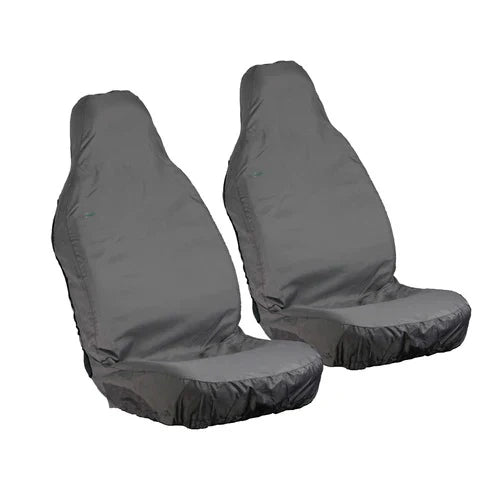 Seat Cover Set For Van, Front & Single Passenger, Large Size, Grey, Town & Country - 3DSFGRY+3DSFGRY