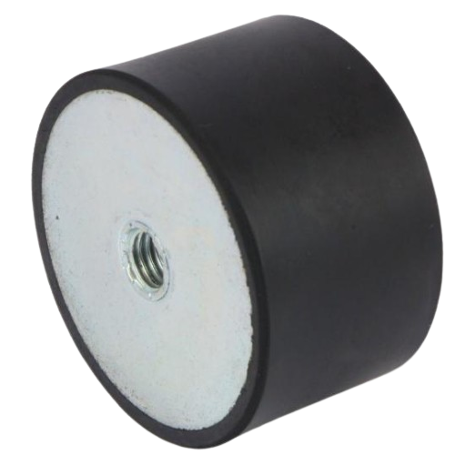 Female Flat Buffer - Anti-Vibration, Thread Size M8, Max Load 125.5Kg - 4027FFB08-45