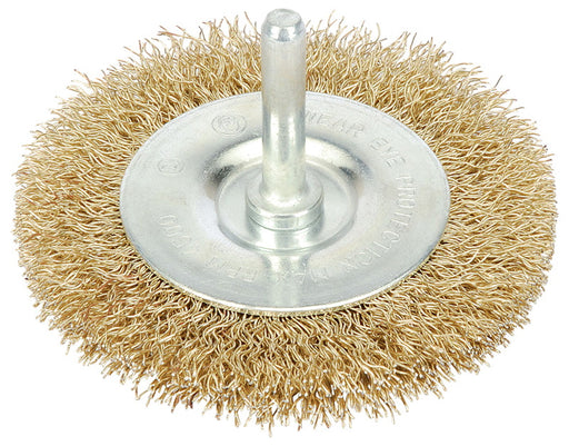 Draper Brassed Steel Crimped Wire Wheel Brush, 75mm, 41429